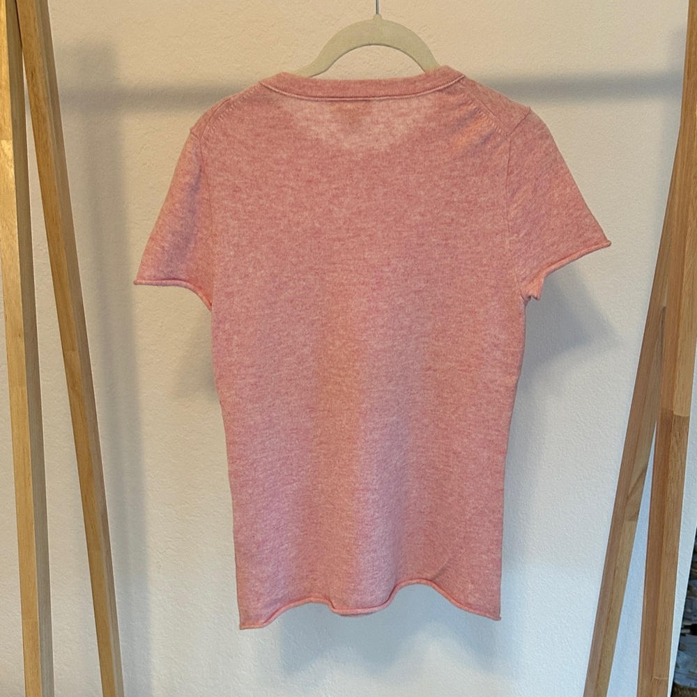 J. Crew Soft Pink cashmere tee Medium perfect condition - Picture 4 of 7